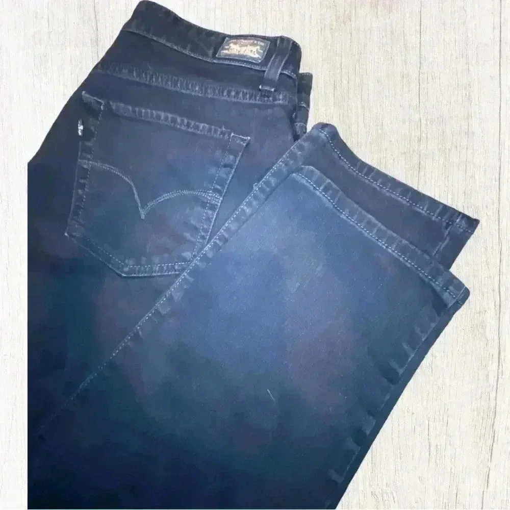 Women’s Levi Strauss Black Mid Rise Skinny Jeans Black Tab - Picture 4 of 7